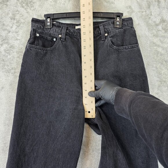 Levi's Premium Jeans Womens W30 L26 Black Balloon Leg Cotton Cropped Tapered - Picture 3 of 13
